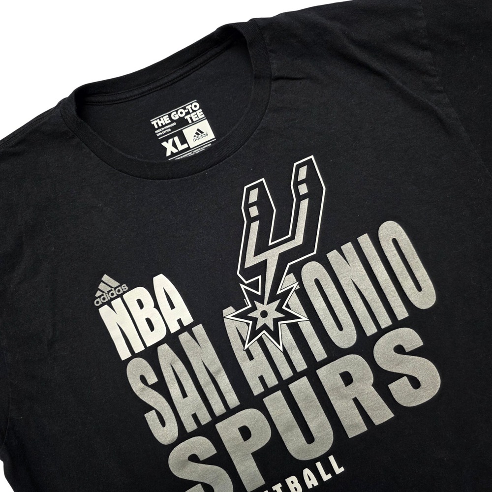 Adidas NBA San Antonio Spurs Shirt Men's XL Black The Go-To Tee Basketball
